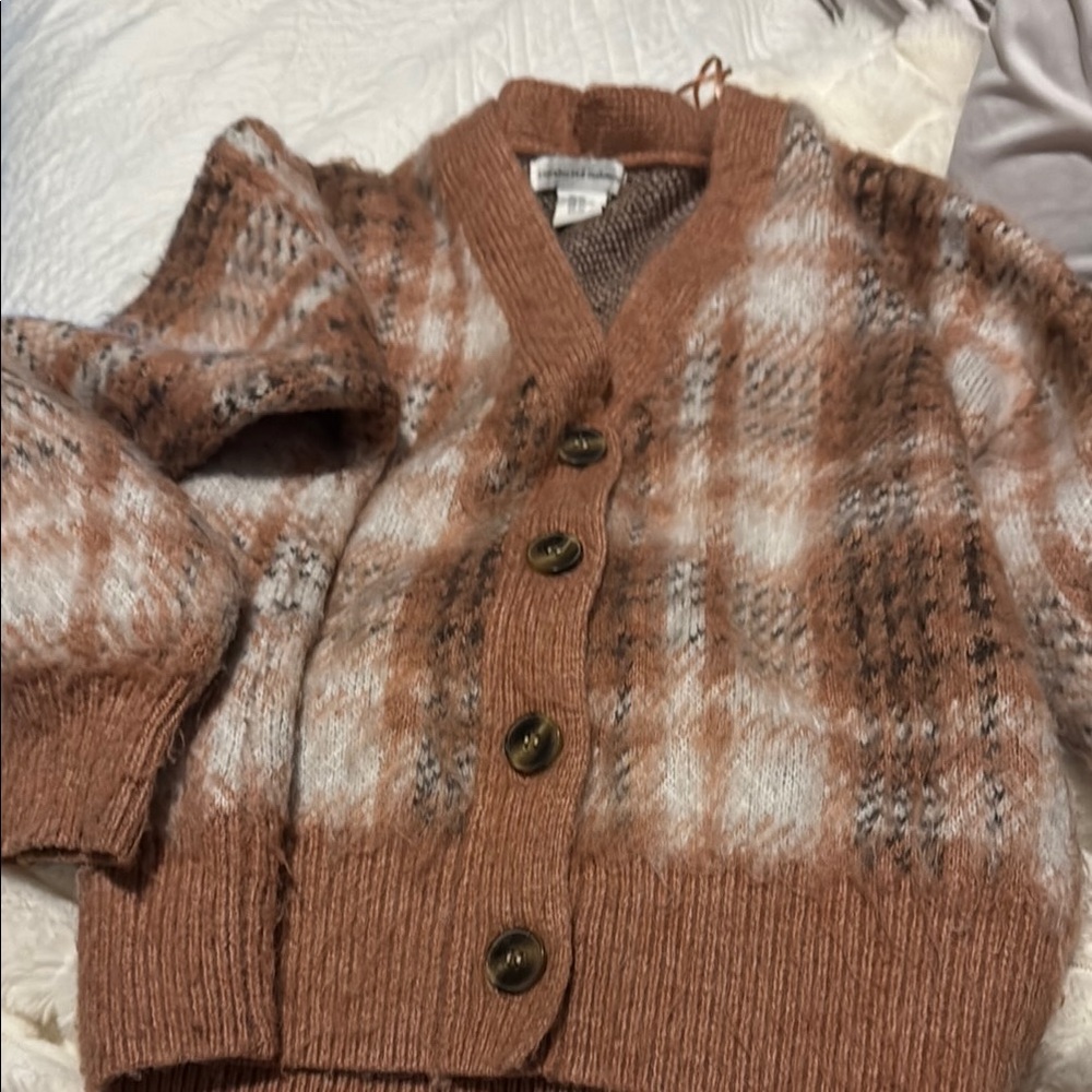 Cupcakes & Cashmere Textured Knit Sweater in Warm Brown